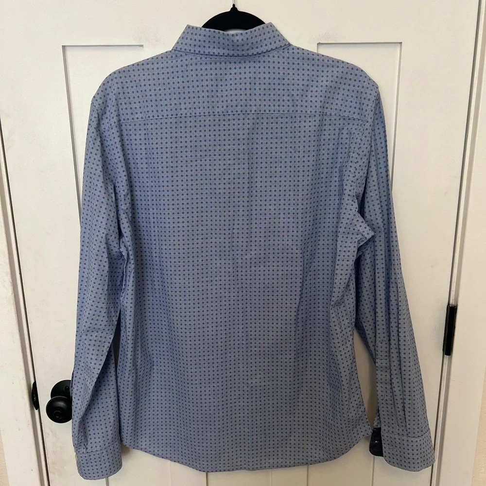 Banana Republic Men Size M Untucked Fit Organic Cotton Casual Long Sleeve Shirt
